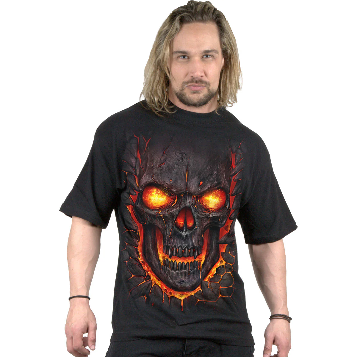 SKULL LAVA - T-Shirt Black - Image 3