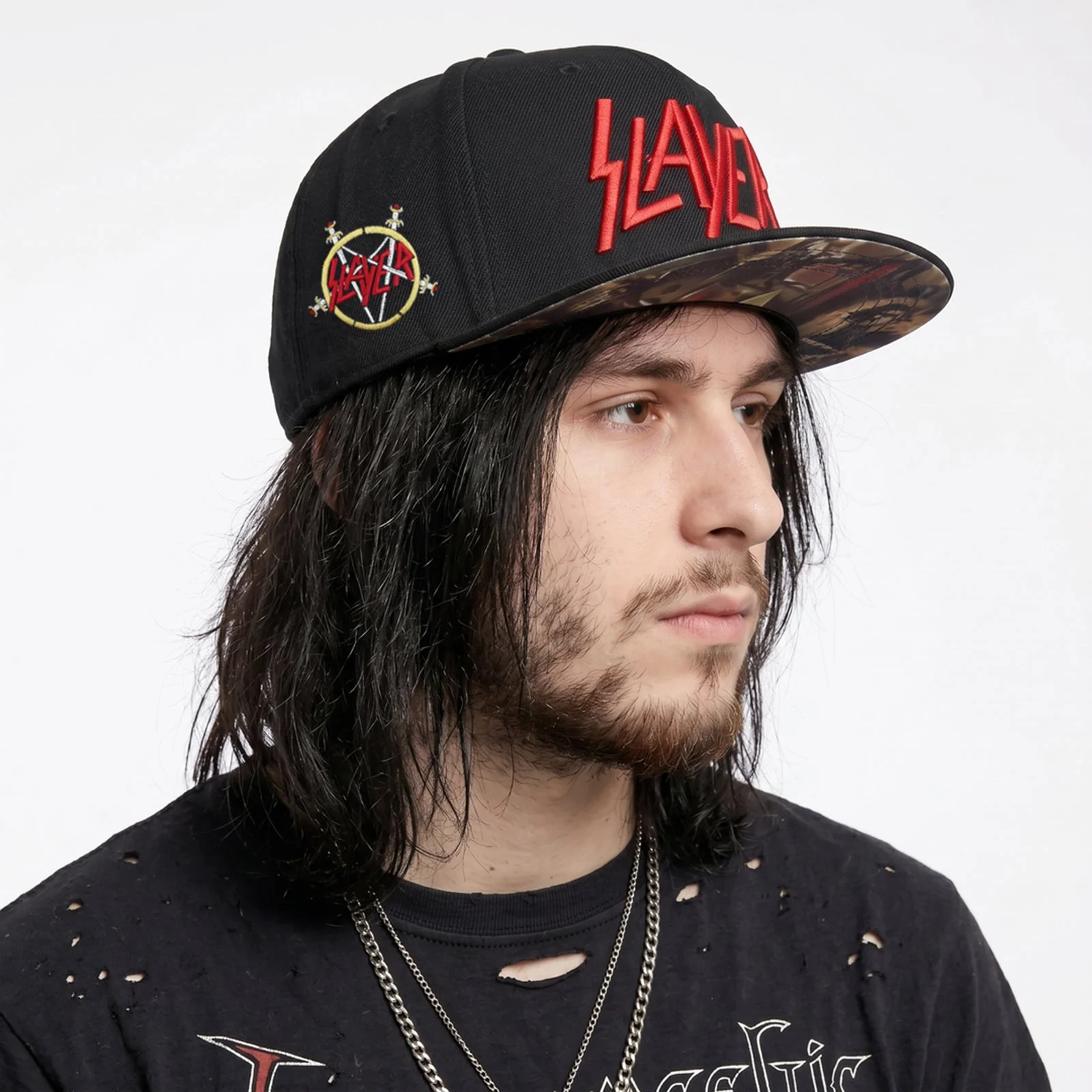 SLAYER - LOGO - Snapback Cap Black - Image 5