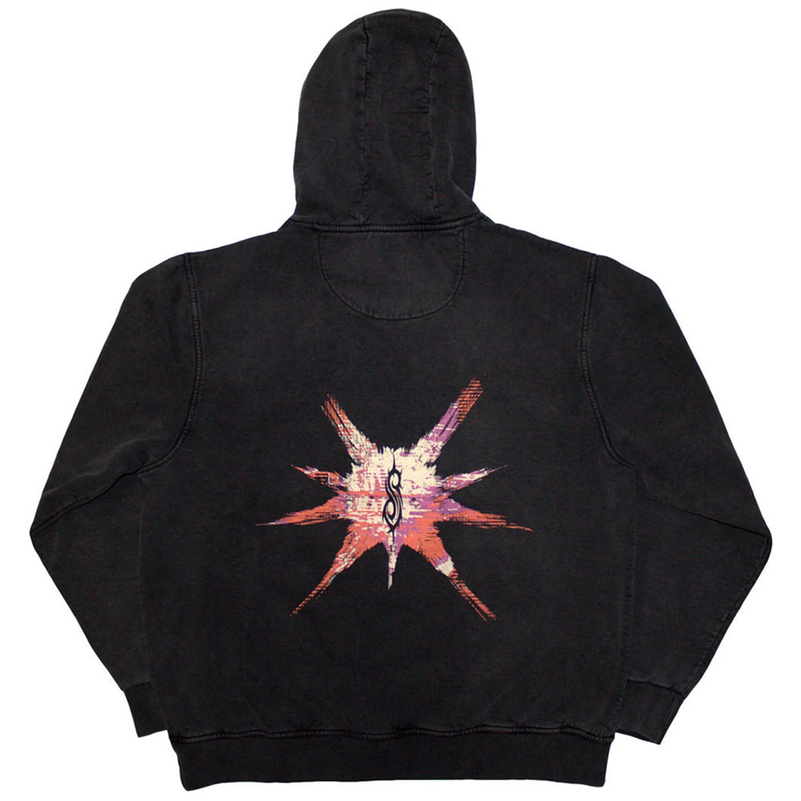 SLIPKNOT - THE END, SO FAR BARCODE - Stone Wash Pullover Hoodie Grey (Back Print) - Image 2