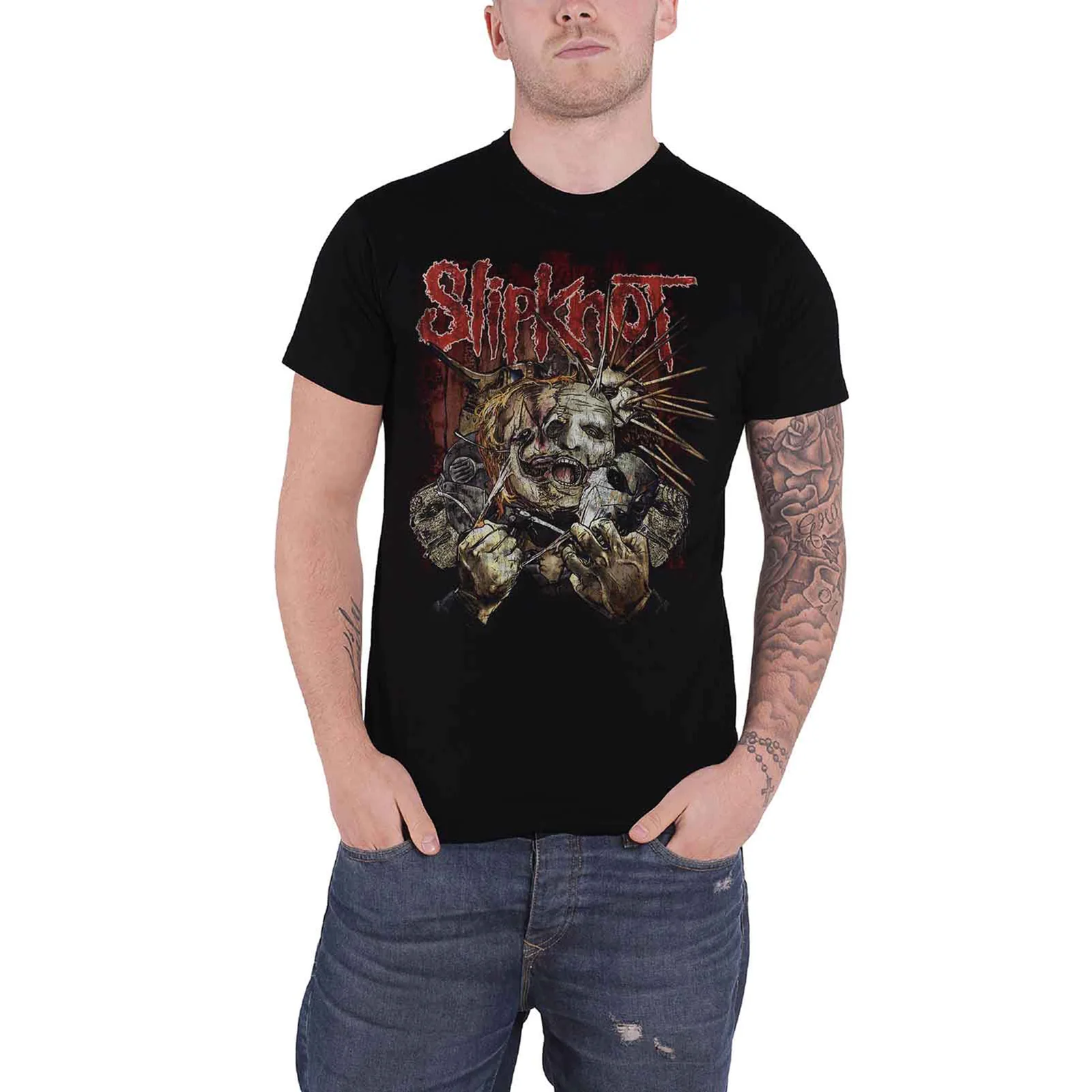 SLIPKNOT - TORN APART - T-Shirt Black (Back Print) - Image 3