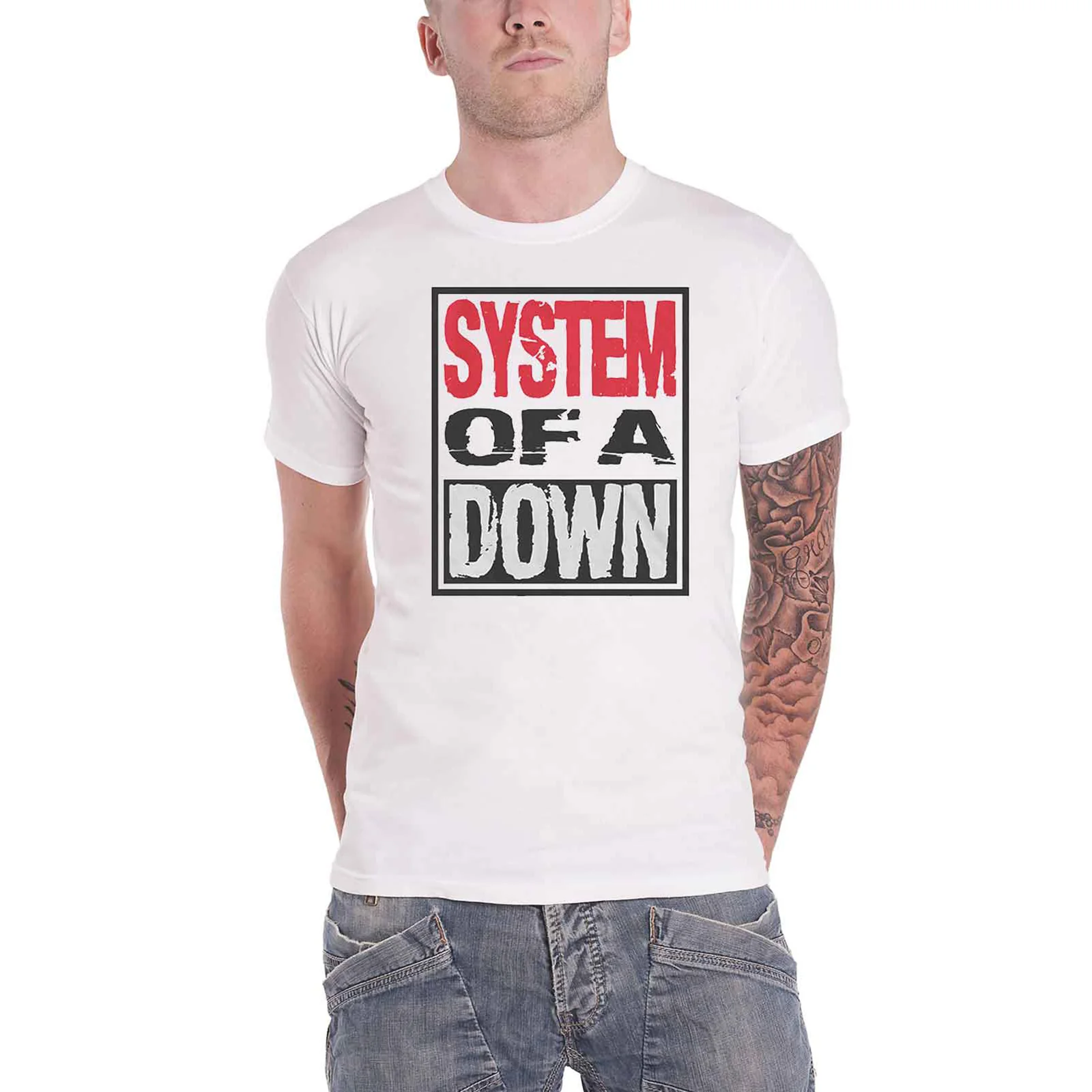 SYSTEM OF A DOWN - TRIPLE STACK BOX - T-Shirt White - Image 2
