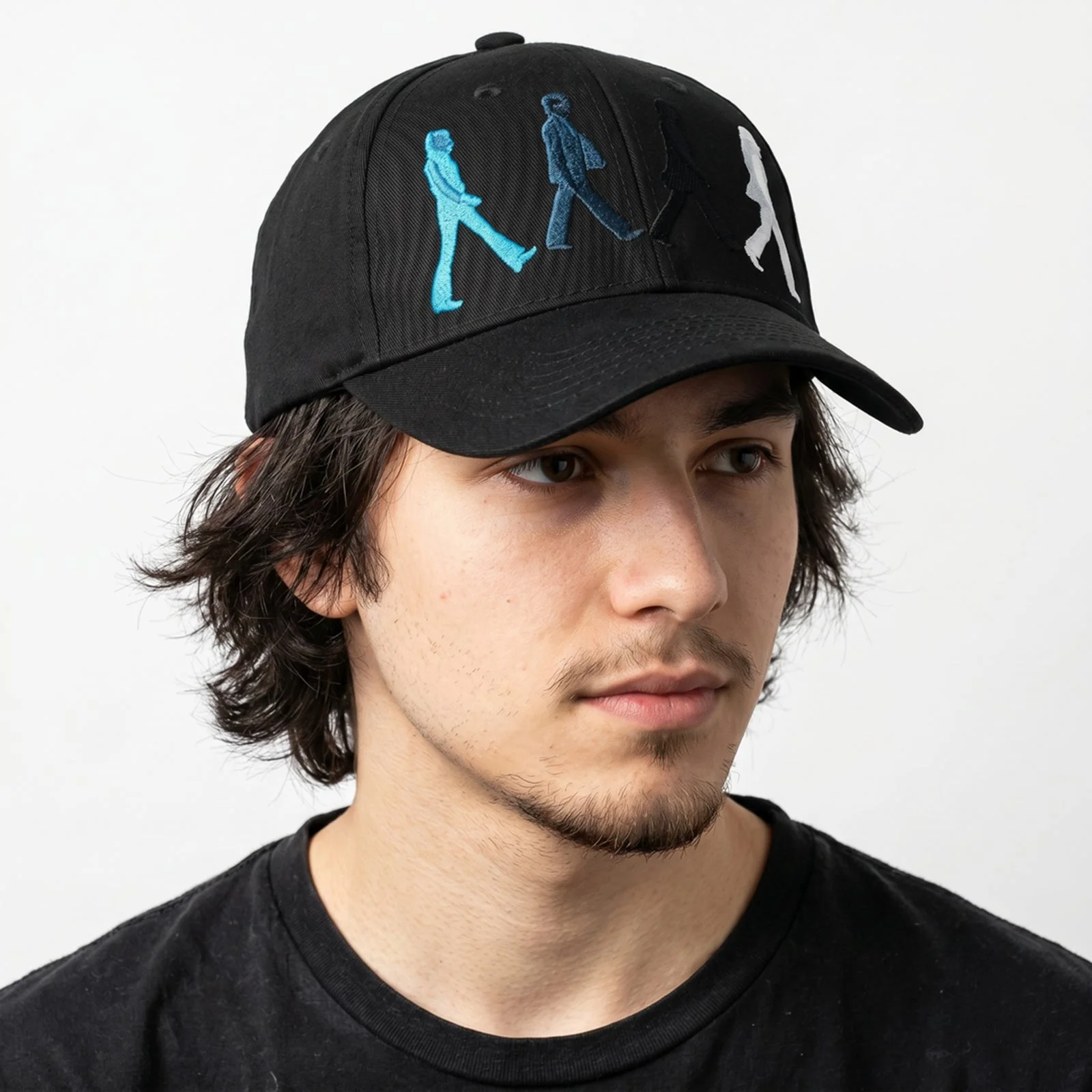 THE BEATLES - ABBEY ROAD FIGURES - Baseball Cap Black - Image 2
