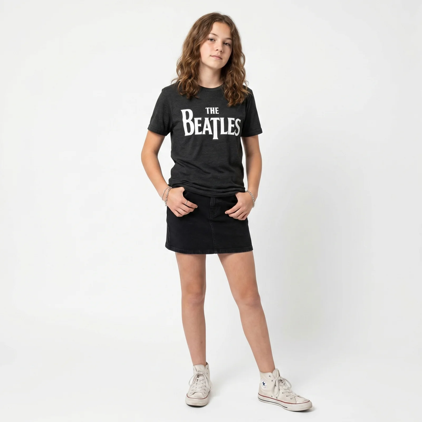 THE BEATLES - DROP T - Kids T-Shirt Black - Image 3