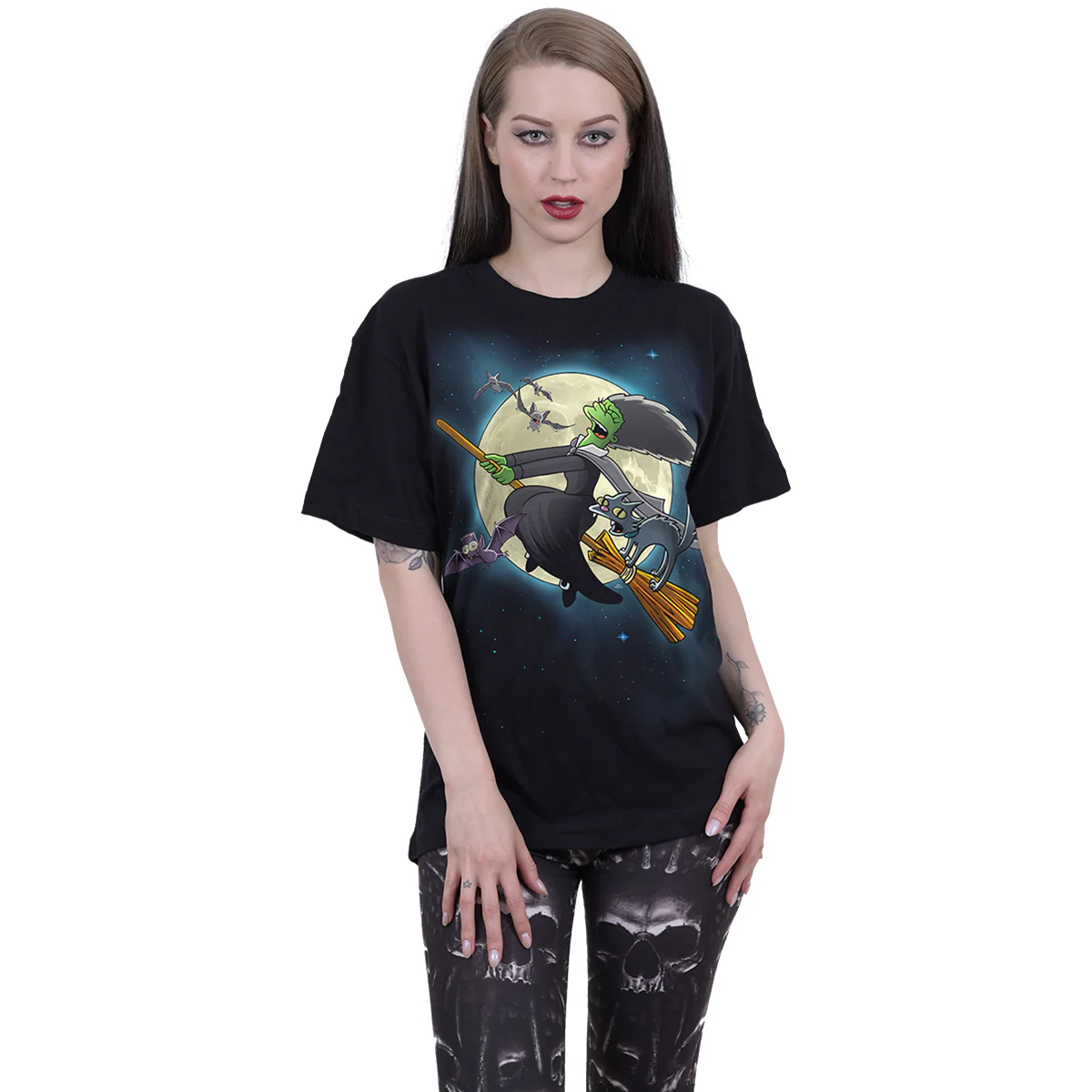 THE SIMPSONS - MARGE WITCH - Front Print T-Shirt Black - Image 2