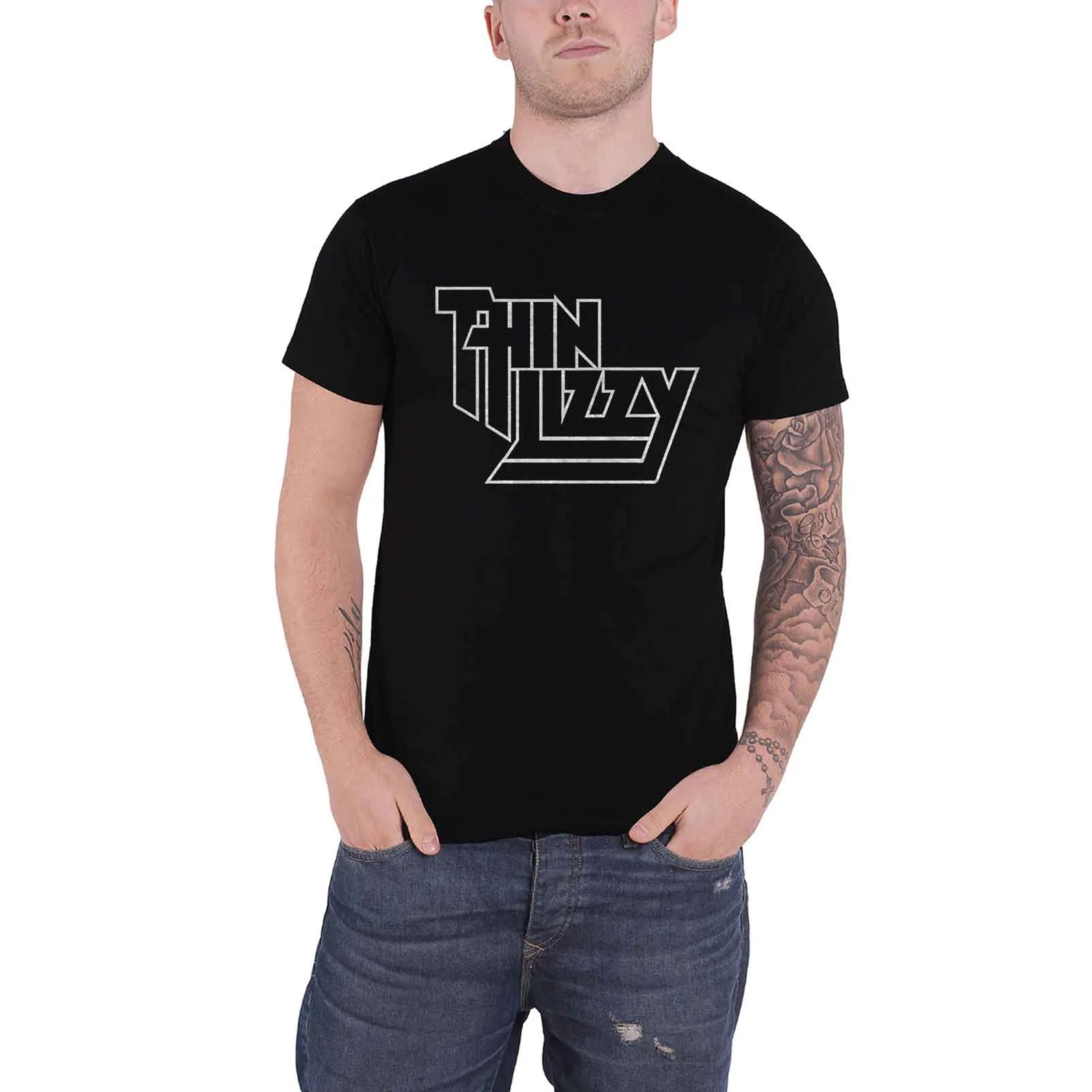THIN LIZZY - LOGO - T-Shirt Black - Image 2