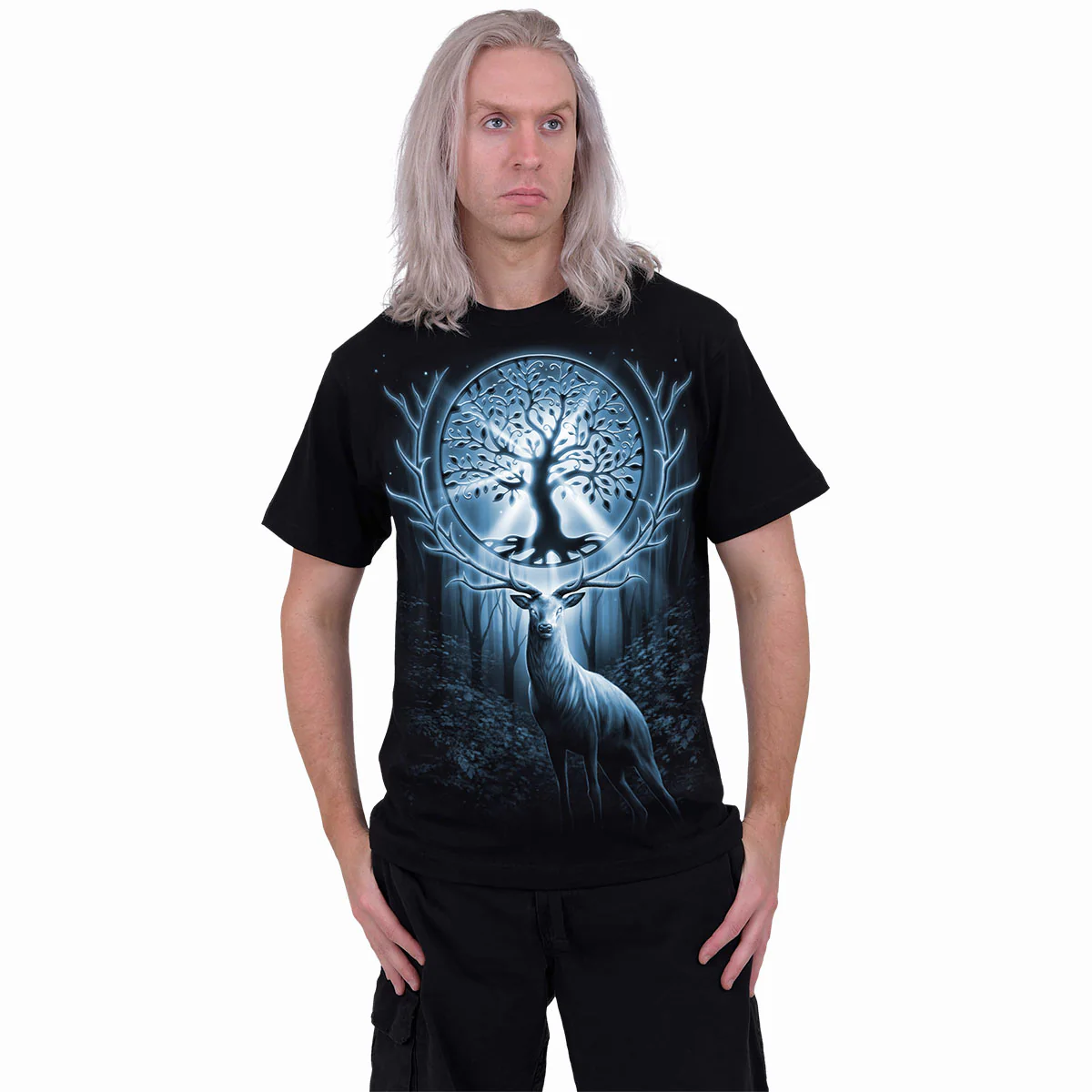 TREE OF LIFE - Front Print T-Shirt Black - Image 2