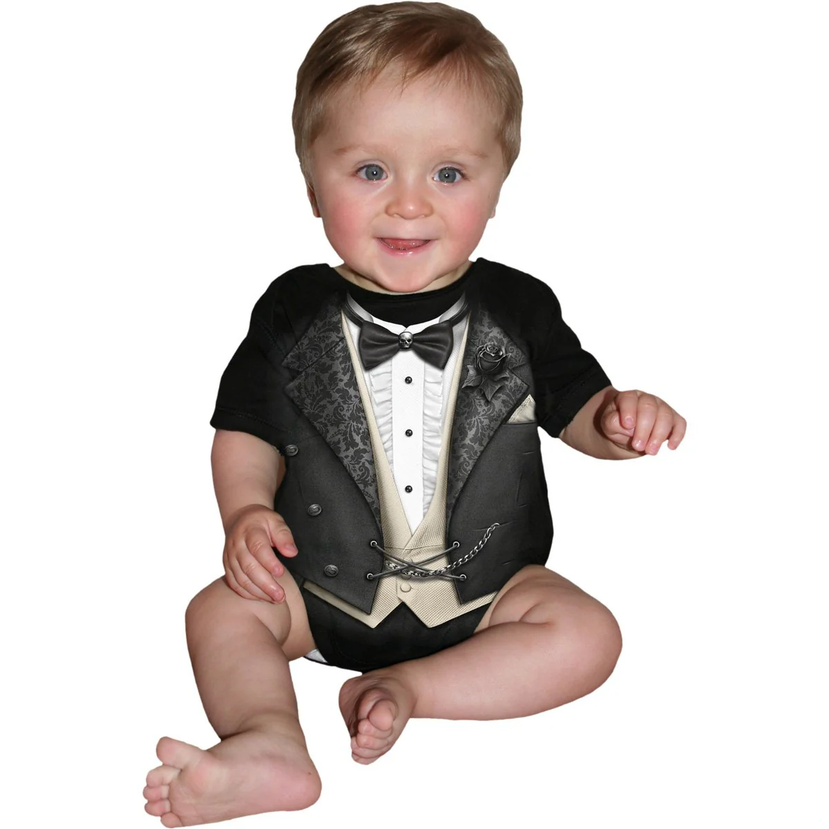 TUXED - Baby Sleepsuit Black - Image 2