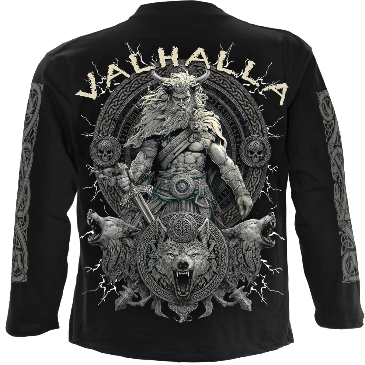 VALHALLA - Longsleeve T-Shirt Black - Image 2