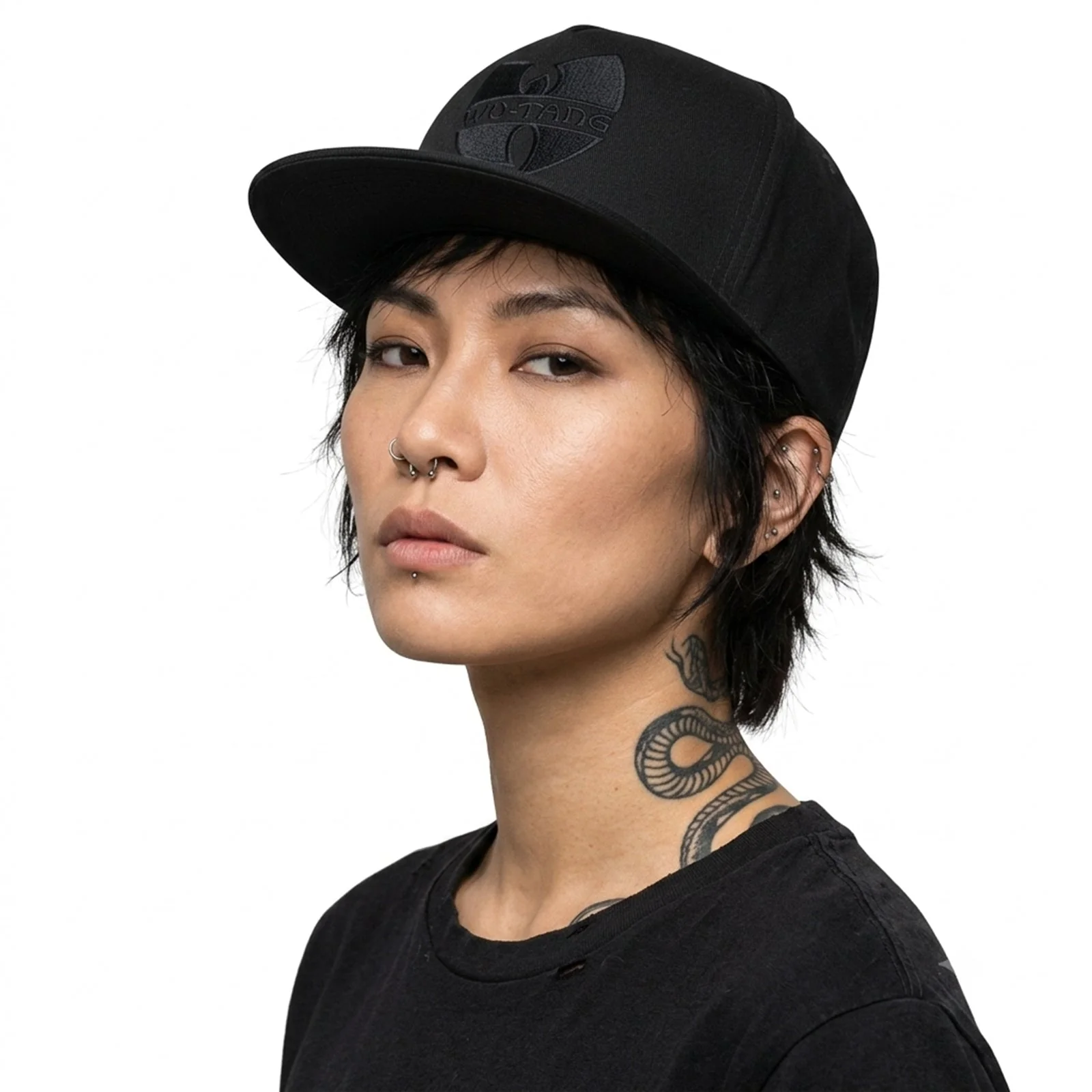 WU-TANG CLAN - BLACK LOGO - Snapback Cap Black - Image 2
